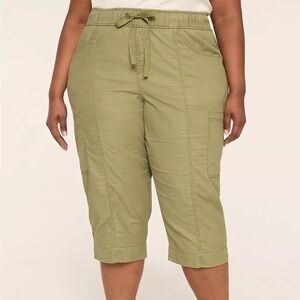 Lane Bryant Slub Pull-On Crop Pant